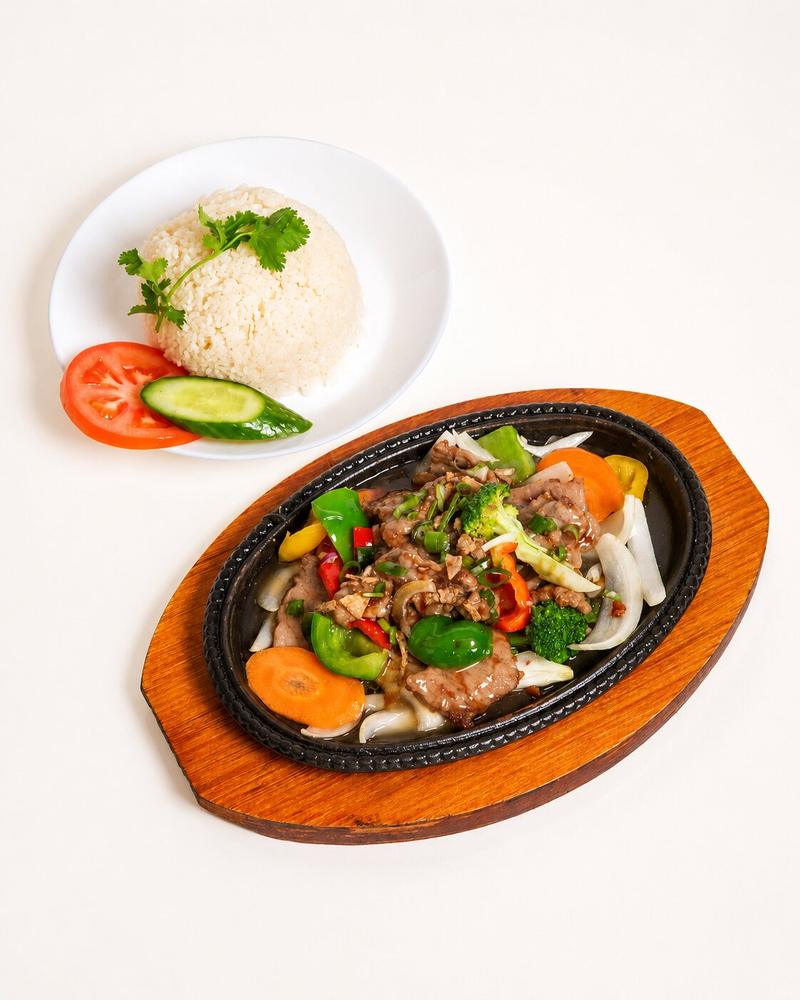 Sizzling beef hot plate